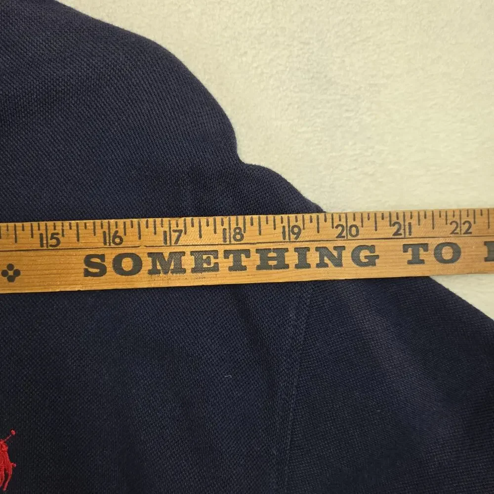 Vtg Polo Ralph Lauren Polo Shirt Mens XL Longsleeve Red Pony Collar 100% Cotton